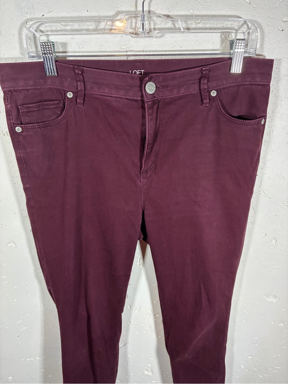 LOFT Women's Maroon Stretch Jeans